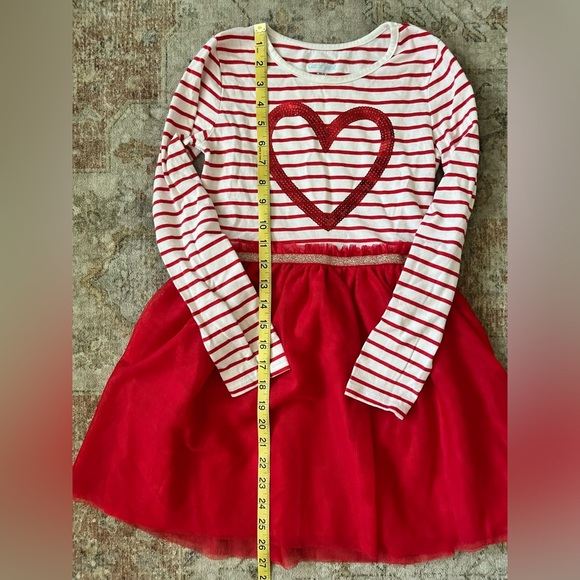 Red and White Striped Heart Dress - Picture 5 of 5